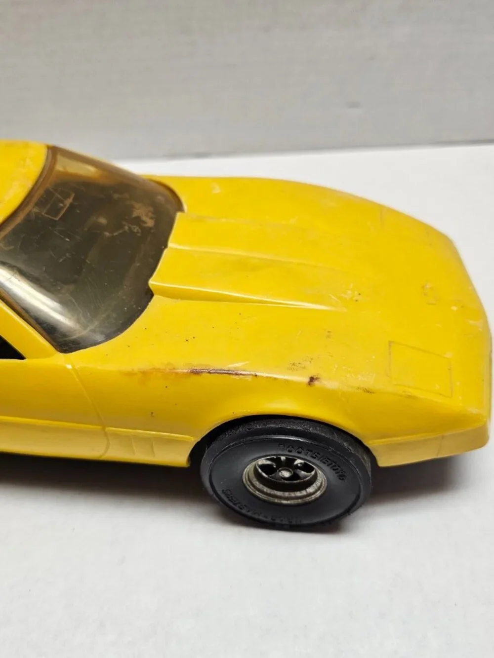 Vintage Big Yellow Car Chevrolet Toy Corvette Strombecker
